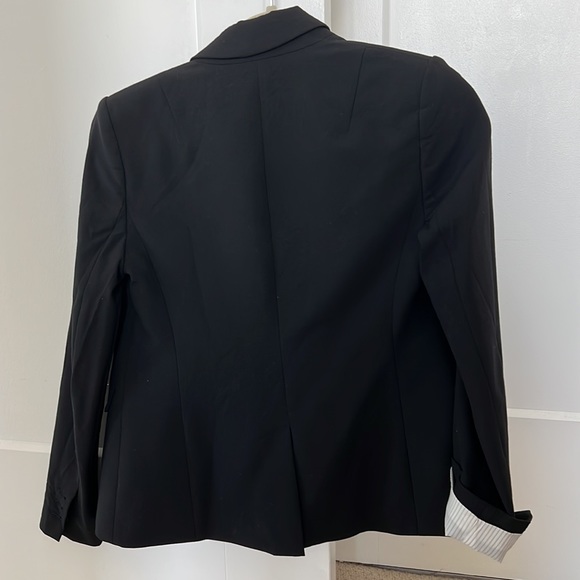 Banana Republic Petite black Blazer with Stripes lining - Picture 2 of 2